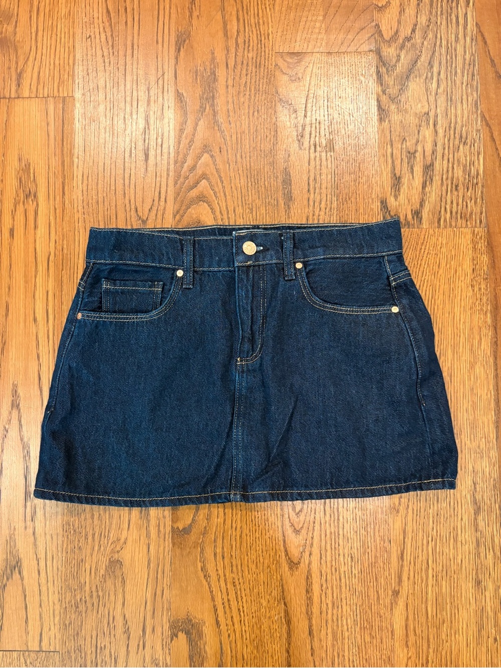 PAIGE Indigo Denim Mini Skirt
